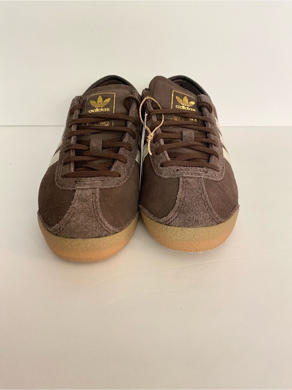 Adidas Women’s Suede Italia 70s Dark Brown / Alumina / Gold Metallic Sz 7.5o - Picture 4 of 10